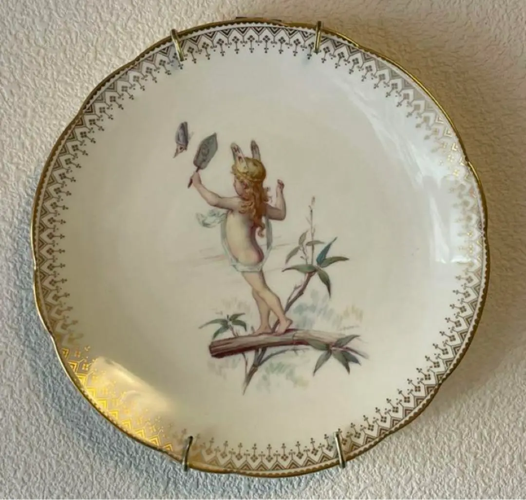 アンティーク　ミントン　妖精の絵皿 アンティーク ミントン 妖精の絵皿 （英国アンティーク MINTON