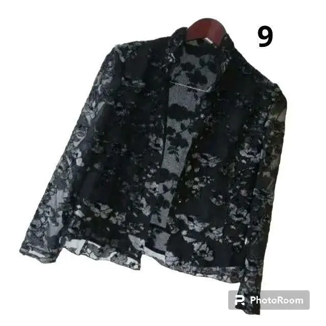 Thumbnail of ♥️Cleaned♥️ Excellent Condition 【LASEINE】 9 Black Embroidered See-through