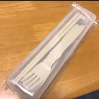 Thumbnail of White Disposable Fork Knife Chopsticks Set