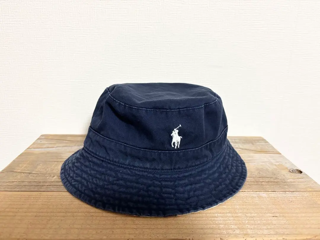 POLOラルフローレン リバーシブル パッチワーク バケットハット M 58cm POLO Ralph Lauren Reversible Backet Hat L/XL / ポロ ラルフ