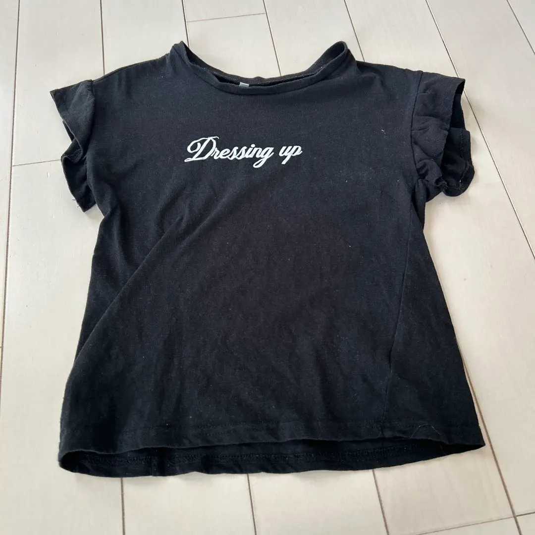 Thumbnail of Dressing up Black Frill Sleeve T-shirt 140 Size Girls Kids