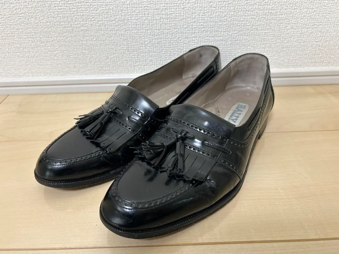 Thumbnail of BALLY Genuine Leather Loafers, Black, Men's Size 26.5 (approx.)