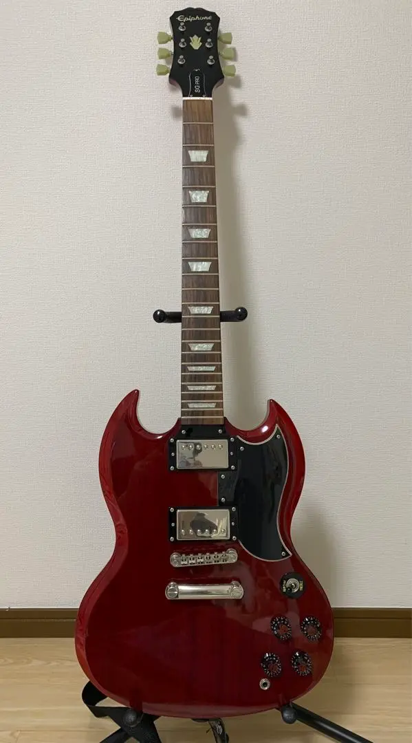 【極美品】Epiphone エレキギター G-400 SG PRO ケース付き Epiphone G-400 Pro Cherry エレキギター初心者14点セット