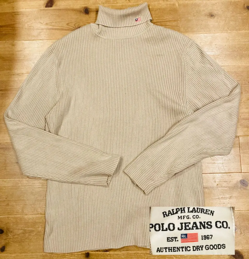 90s Polo Jeans ジップアップ ニット ポロラルフローレン