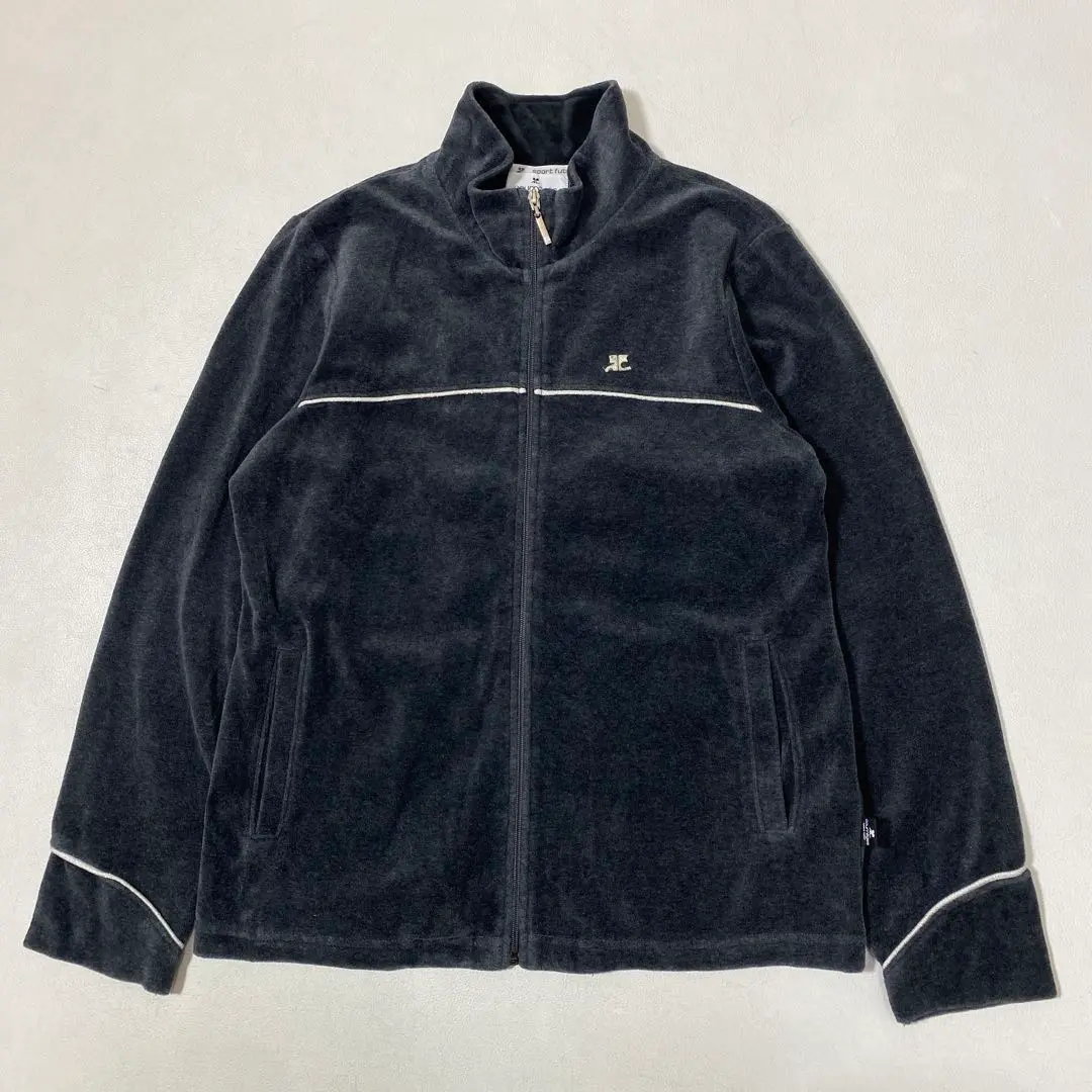 美品✨ courreges  クレージュ　トラックジャケット　ジャージ　ネイビー 早割ex 美品✨ ネイビー ジャージ トラックジャケット
