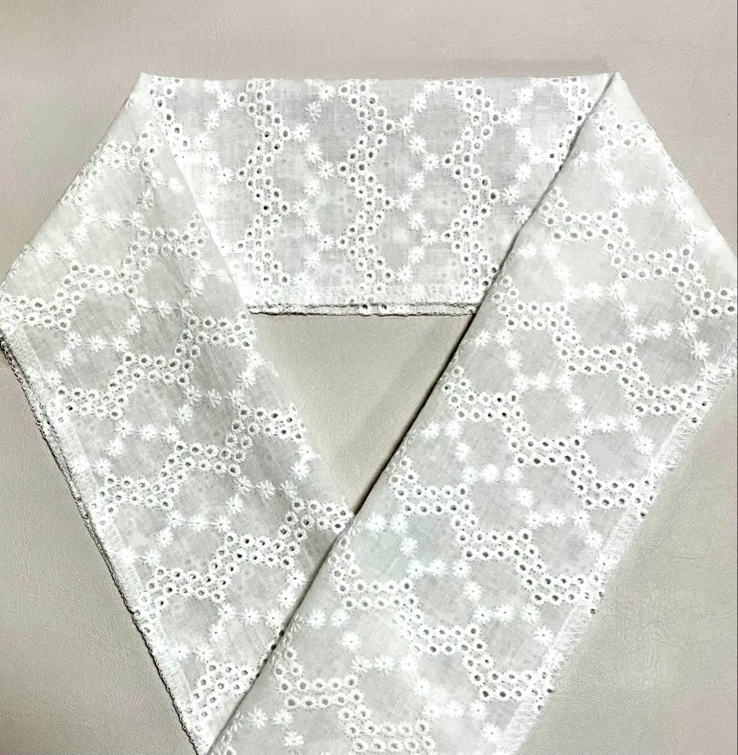 蕾絲半襟 棉質 米白色 的縮圖