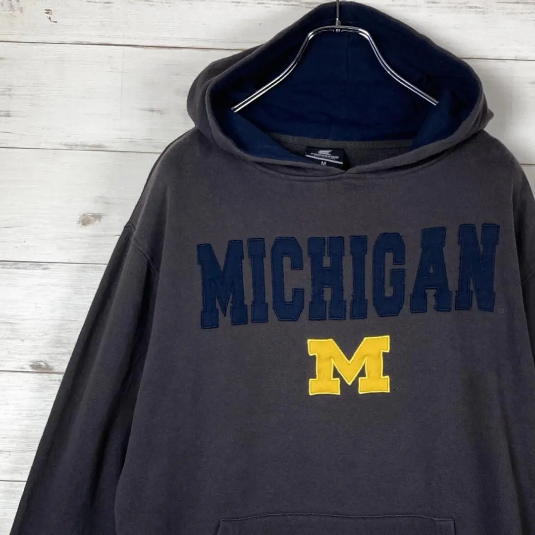 Thumbnail of Colosseum Pullover Hoodie University of Michigan Embroidery Dark Gray M