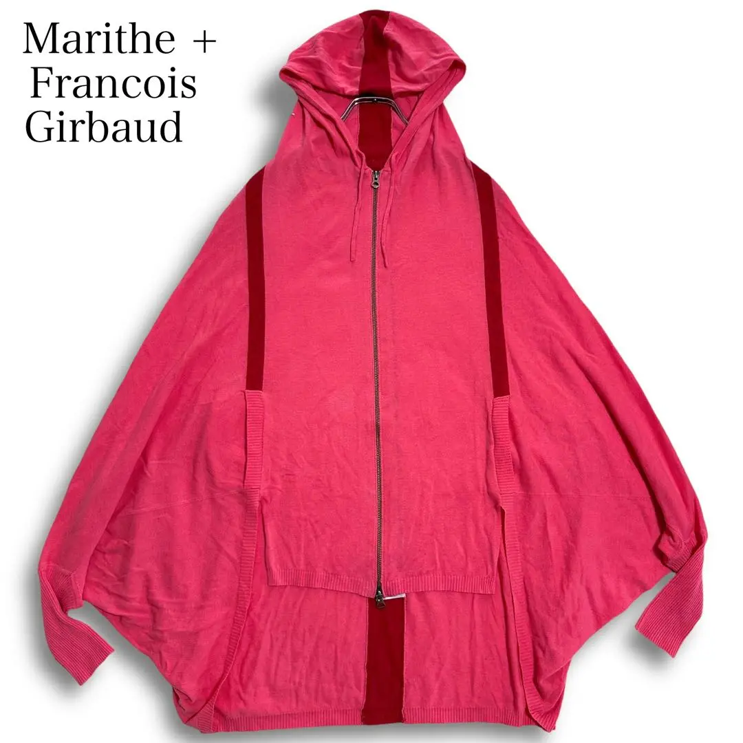 匿名発送　美品　マリテフランソワジルボー　変形ジップアップパーカー　ブラウン　M Marithe + Francois Girbaud マリテフランソワジルボー