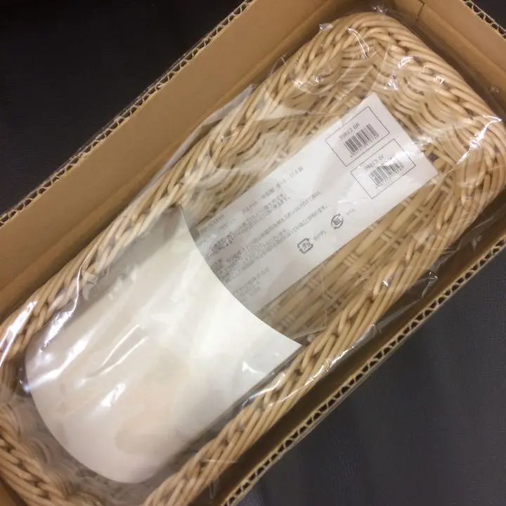 Thumbnail of PP Rattan Cutlery Washable Basket Large, for 4 people, with 18-8 Stainless Steel Guard