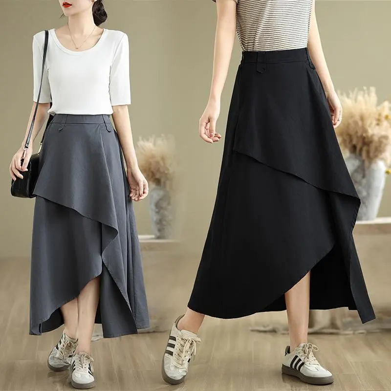 Thumbnail of Plus Size Skirt Asymmetrical Women's Spring Summer New Design 3L