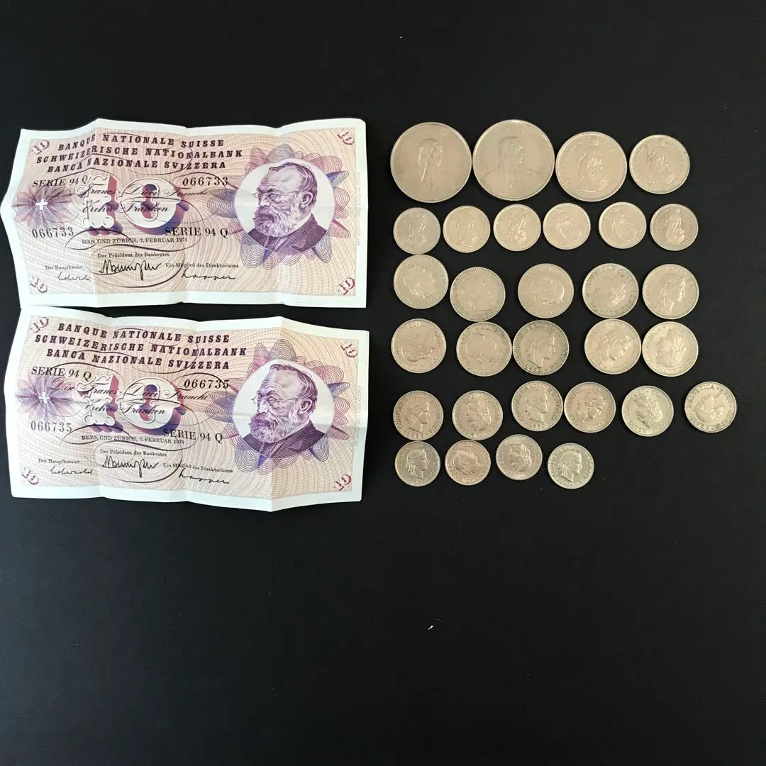 スイスフラン(現地で使えます) 93 CHF まとめ売り