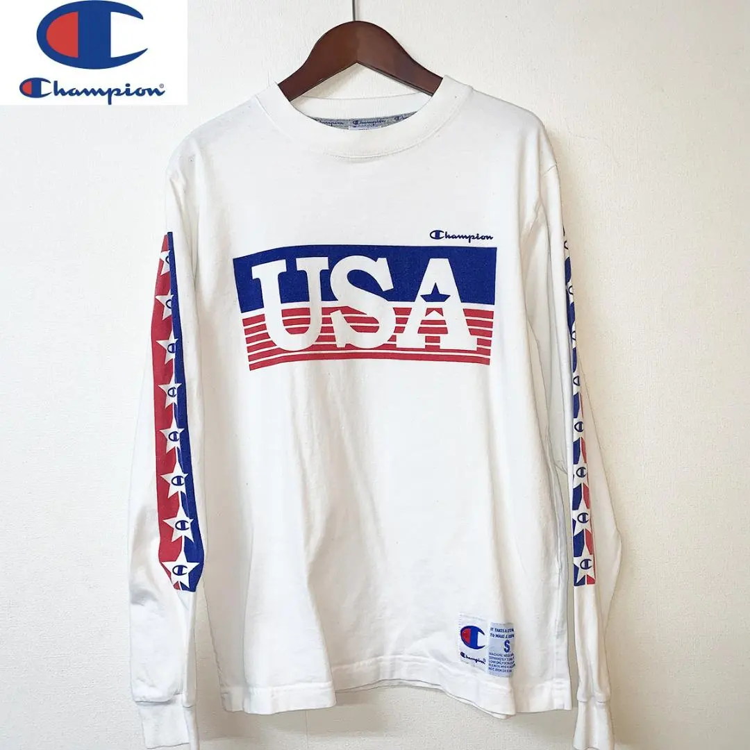 冠軍 USA 星條旗 長袖T恤 的縮圖