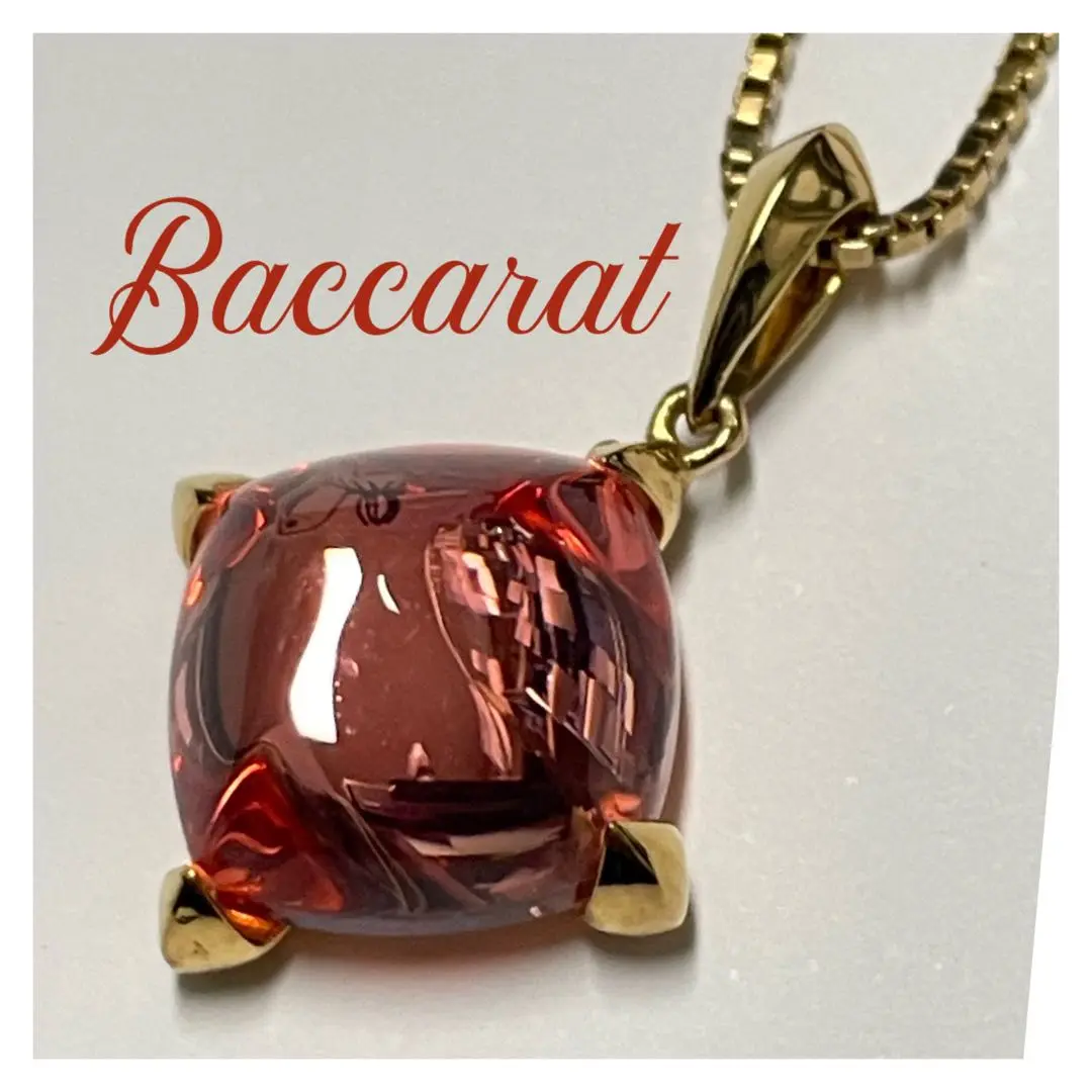 バカラ☆メディチ☆ピンクペンダントネックレス、箱つき Baccarat（バカラ） ミニメディチ ネックレス VM ピンクミラー