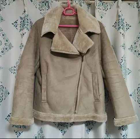 Thumbnail of OZOC Mouton Jacket - Faux Fur, Beige, Women's M