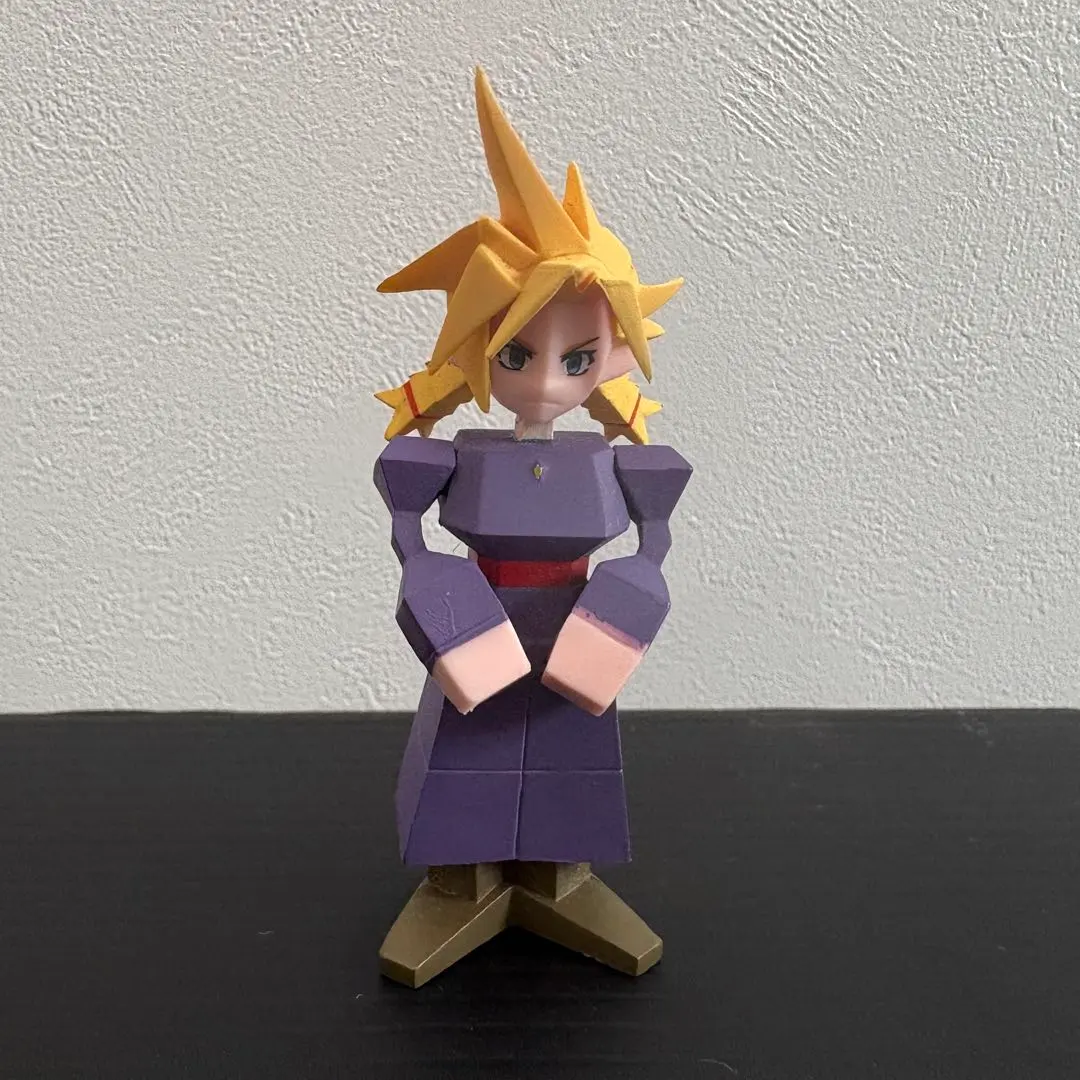 ファイナルファンタジー7 ポリゴンフィギュア クラウド女装バージョン FF7 一番くじ ポリゴン 女装クラウド シークレット ティファ