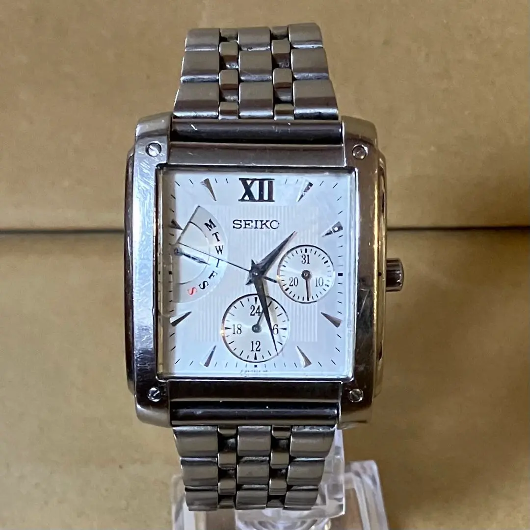 SEIKO セイコー レトログラード 5Y66-0AC0 Seiko 5Y66-0AC0 Retrograde Multi Pointer Gold-Plated Men's