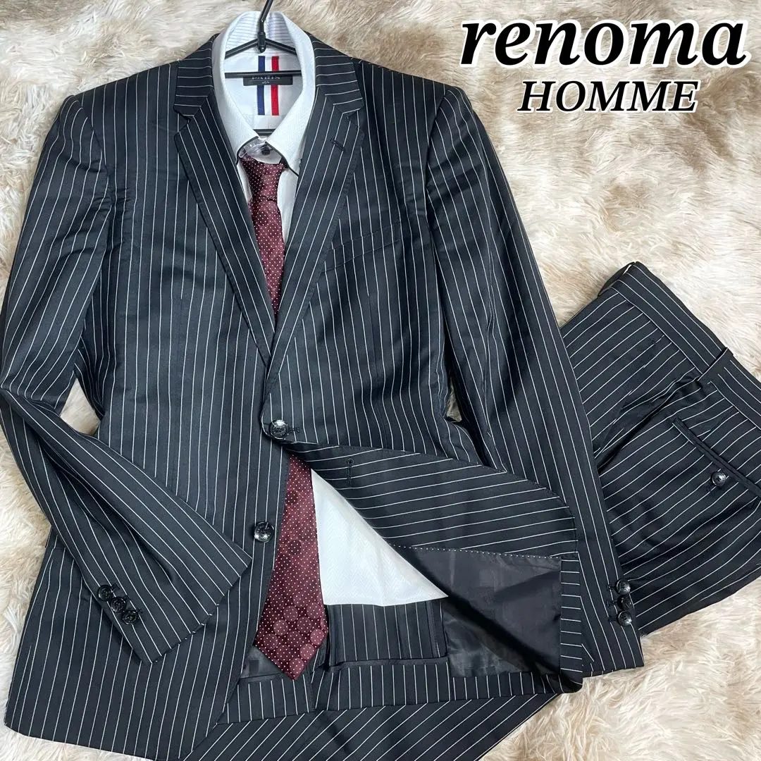 Thumbnail of Excellent condition Renoma suit set, black, men's, business, top and bottom