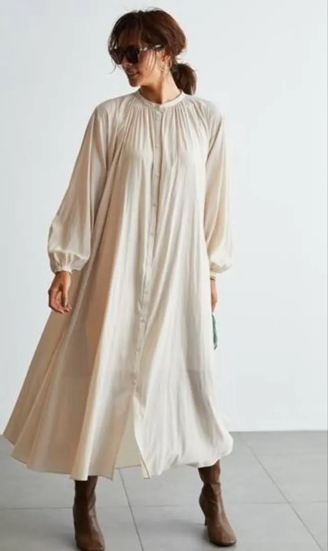 Thumbnail of Mila Owen Gather Design Shirt Dress