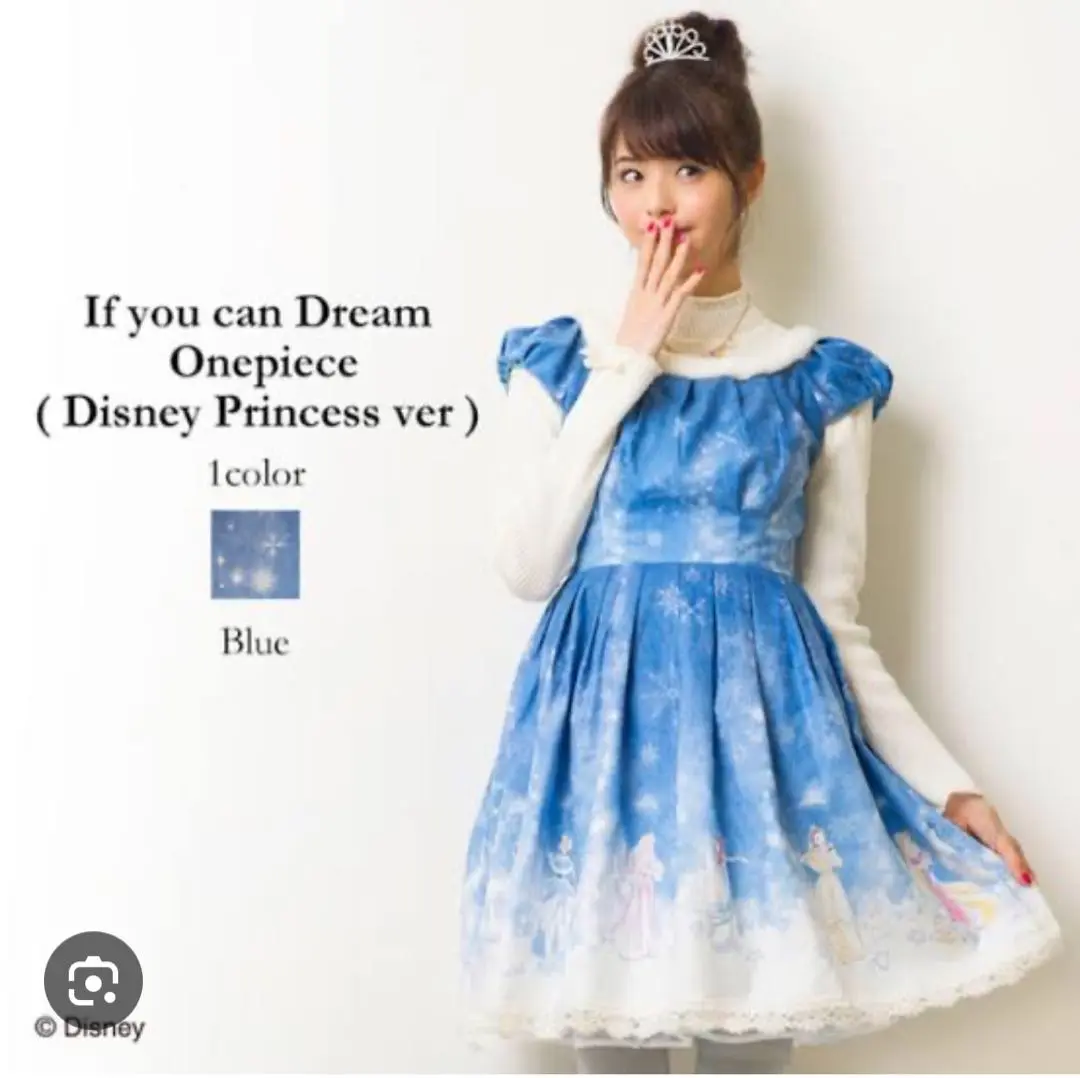 美品　シークレットハニー×ディズニー アリエル ロング丈 ワンピース アリエルモチーフのワンピース！シークレットハニー ディズニー