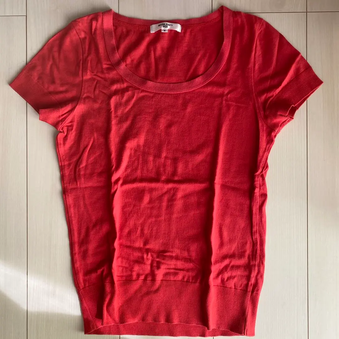 Thumbnail of NATURAL BEAUTY BASIC Short Sleeve Knit, S, Red