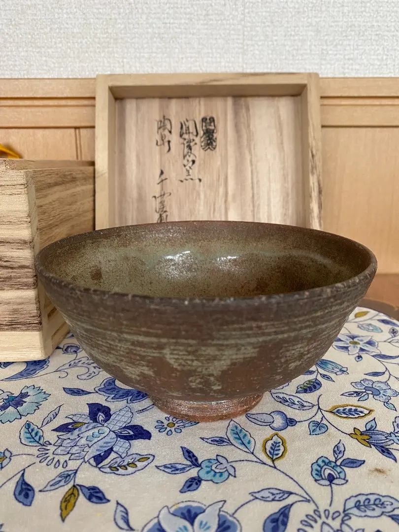 ♥未使用　斗々屋写し　茶碗　⑫　今城聡　前大徳　戸上明道　書付　共箱　骨董　古玩 ♥未使用 斗々屋写し 茶碗 ⑫ 今城聡 前大徳 戸上明道 書付 共箱