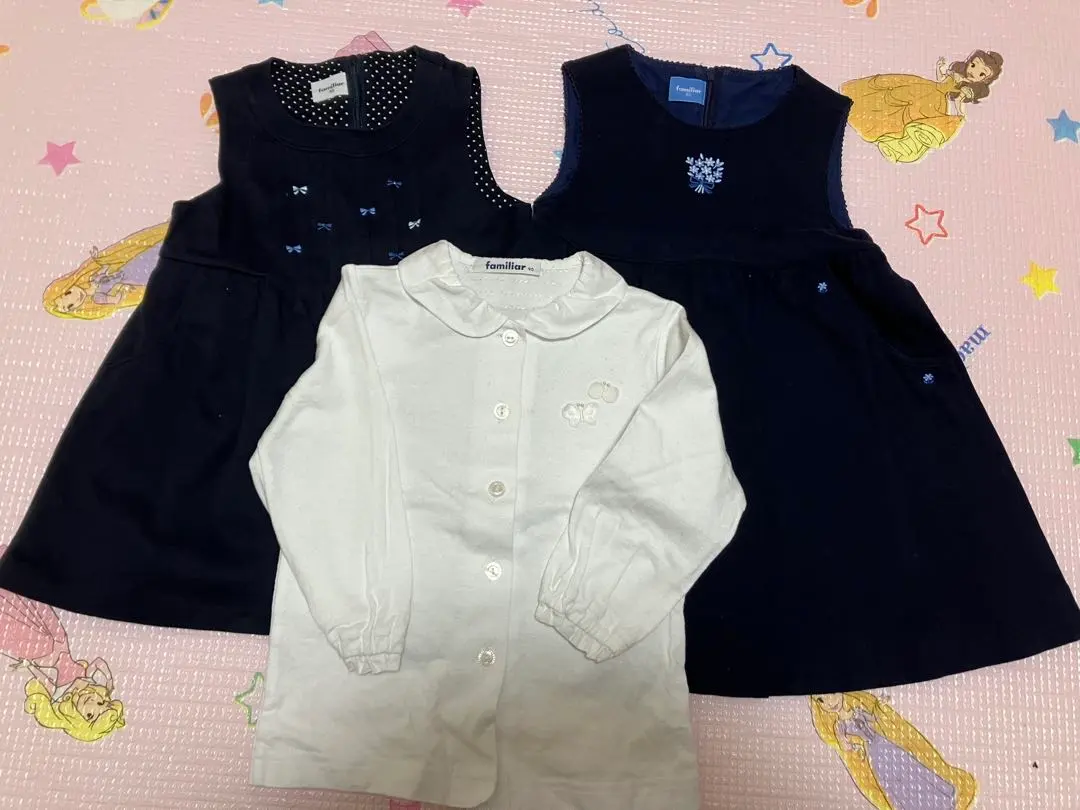 Thumbnail of Set of two navy dresses and a white shirt from Familiar