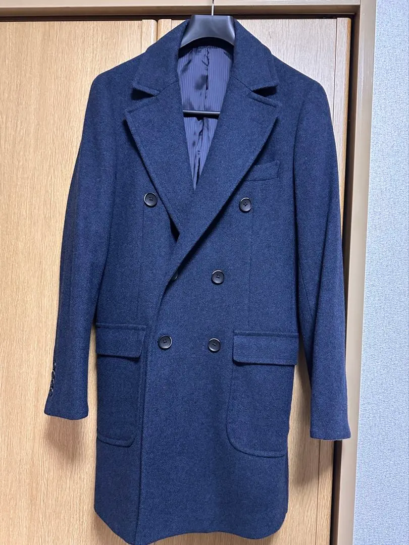 Thumbnail of Navy double-breasted Chester coat
