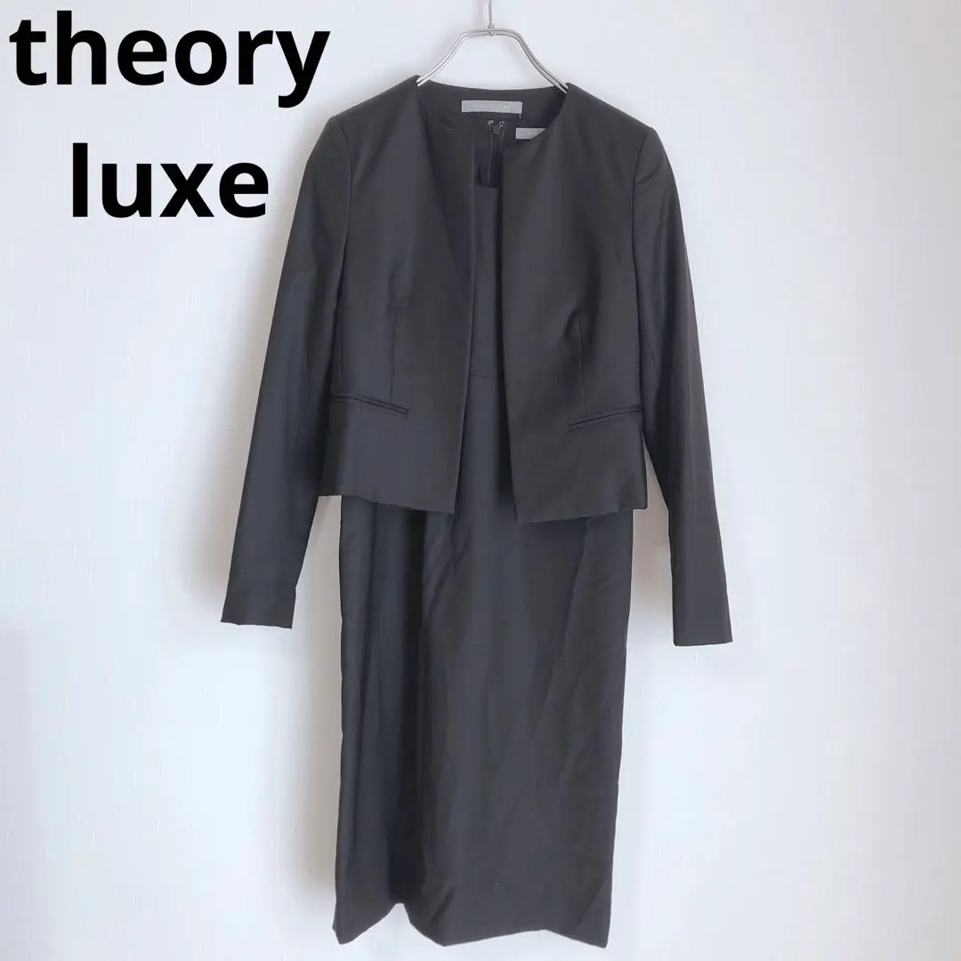 最終値下げ！卒業式に！新品theory フォーマルスーツ　黒　40 2025年最新】Theory luxe ブラックスーツ・礼服・喪服の人気