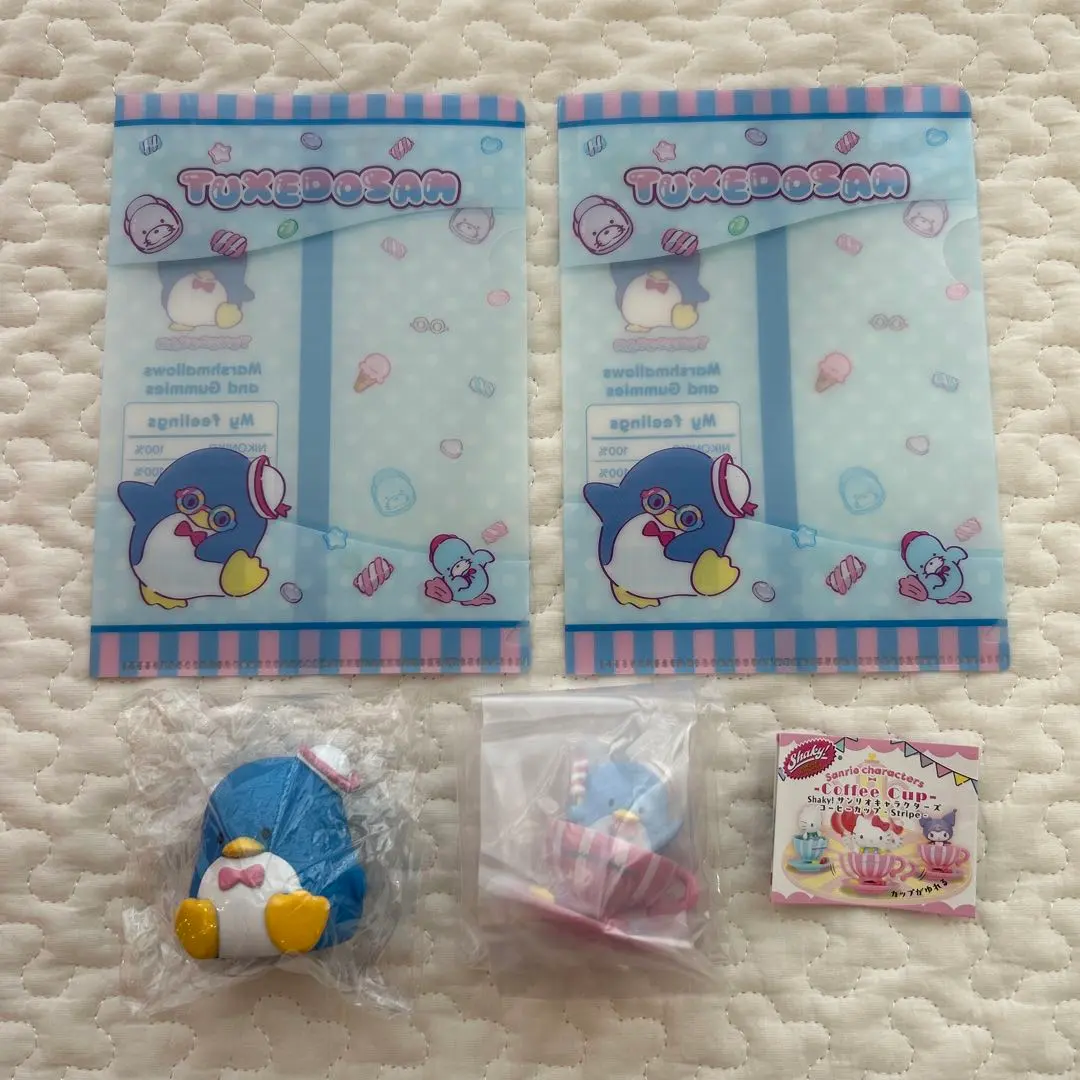 Thumbnail of Tuxedo Sam set, coffee cup, sofubi puppet, 2 clear files