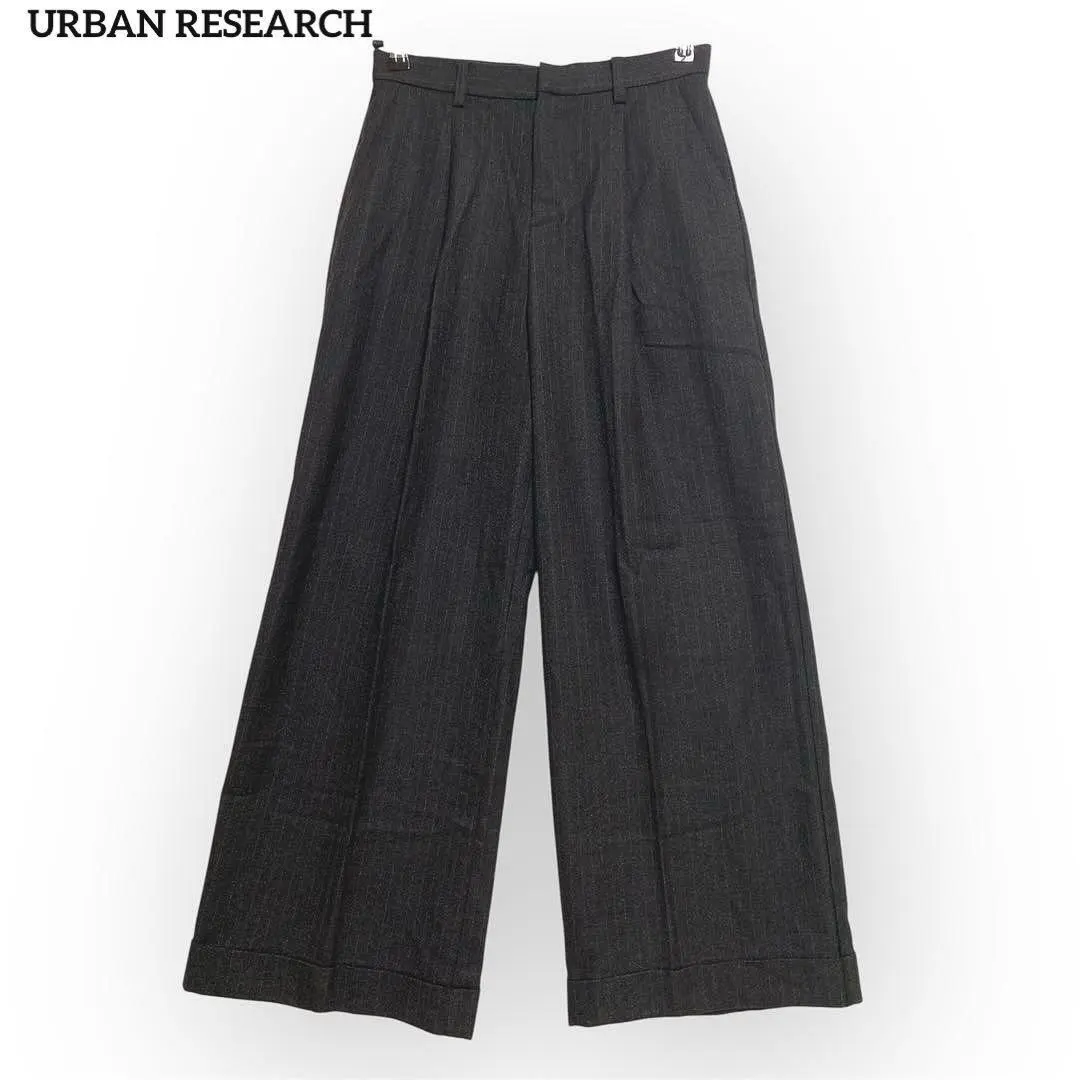 Thumbnail of Excellent Condition ◆ Urban Research Striped Wide Tucked Pants Slacks 【38】Office