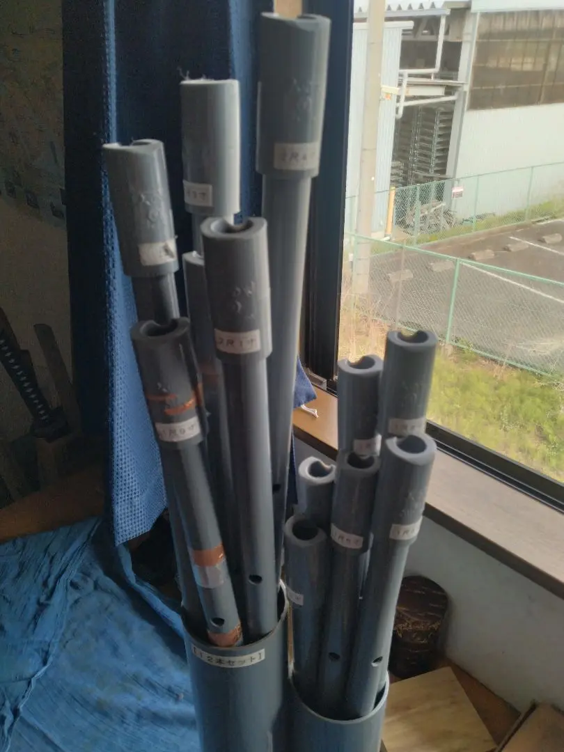 尺八　塩ビ管　ハンドメイド　12本まとめて 尺八 塩ビ管 ハンドメイド 12本まとめて （塩ビ管尺八製作続き