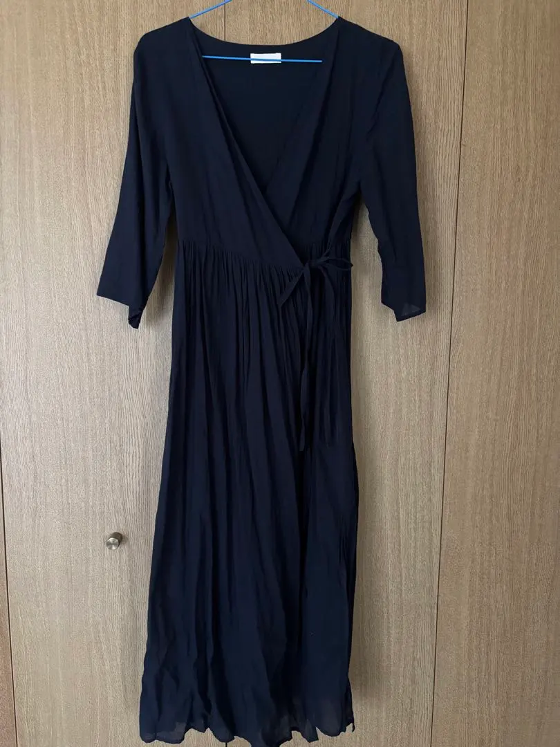 Thumbnail of Wrap dress long dress navy earth