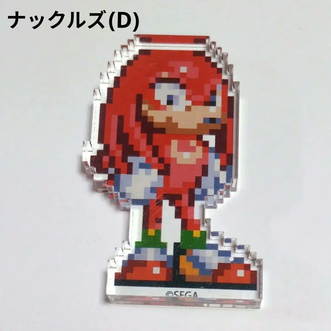 Thumbnail of Pixel Mascot Knuckles Sonic Acrylic Block Figure Vintage
