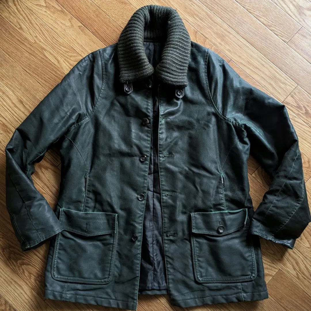 Thumbnail of ABAHOUSE* Dark Green Ribbed Collar Padded Jacket, Size 2