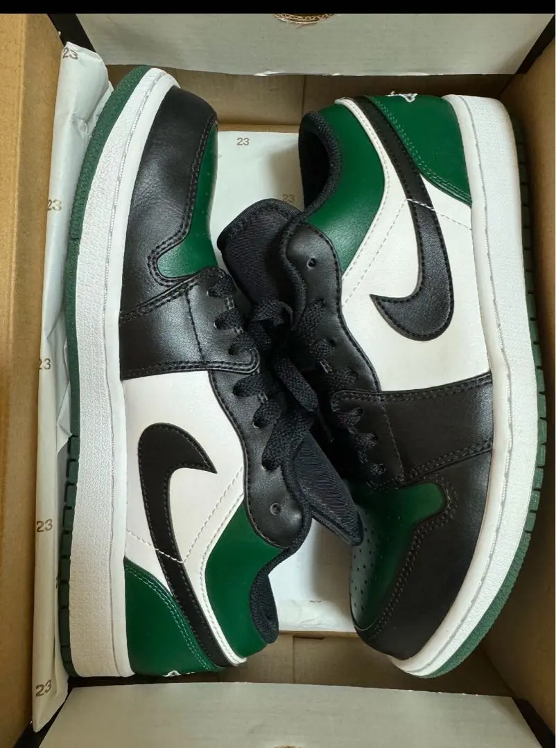 【美品】Nike スニーカー Air Jordan 1 Low グリーントゥ 国内10月14日発売予定】ナイキ エアジョーダン 1 ロー 