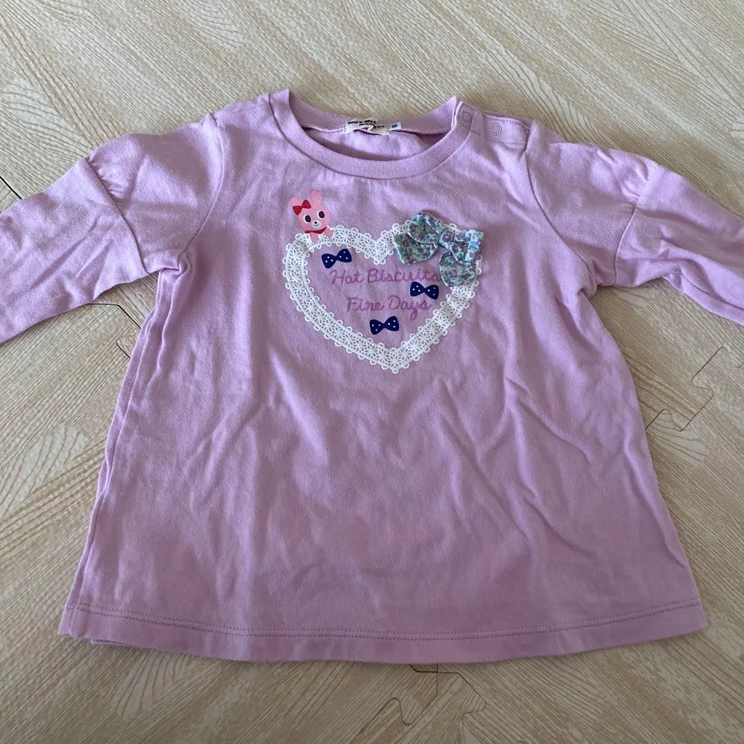 Thumbnail of HOT BISCUITS Light Purple Long Sleeve T-shirt 80