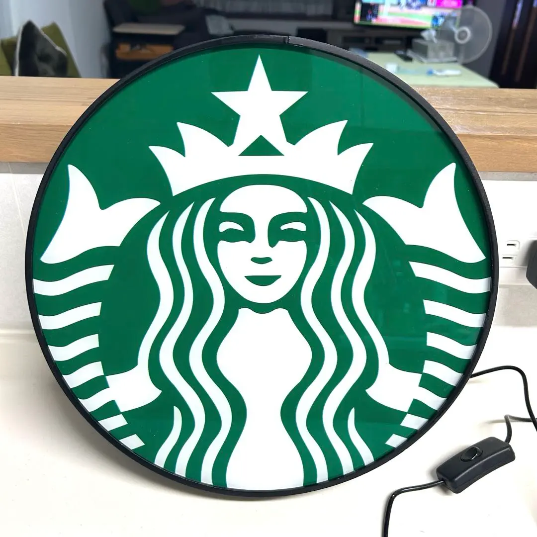 90’s スターバックス　ライトアップ　ストアディスプレイ　看板　ネオンサイン スターバックス 看板 (本物) 店舗用 ネオンサイン ディスプレイ