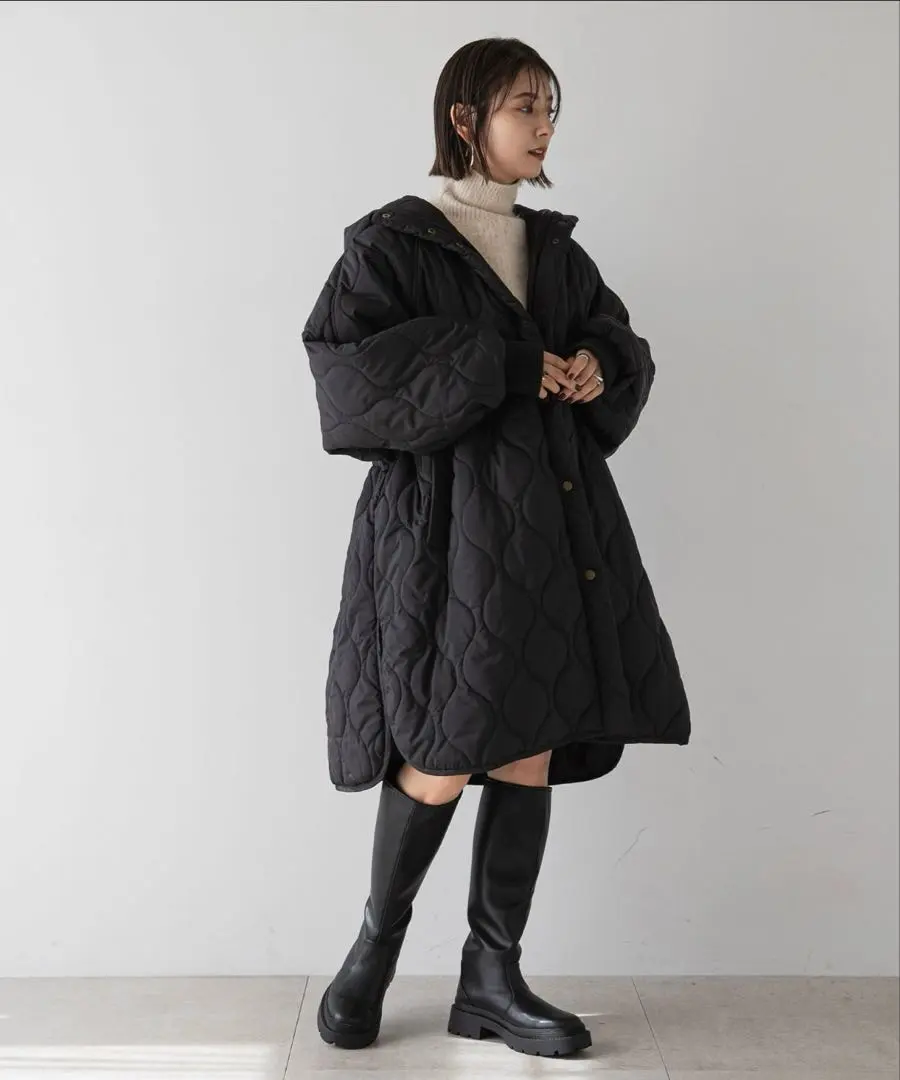 Thumbnail of Rectangle Quilted Flare Long Coat