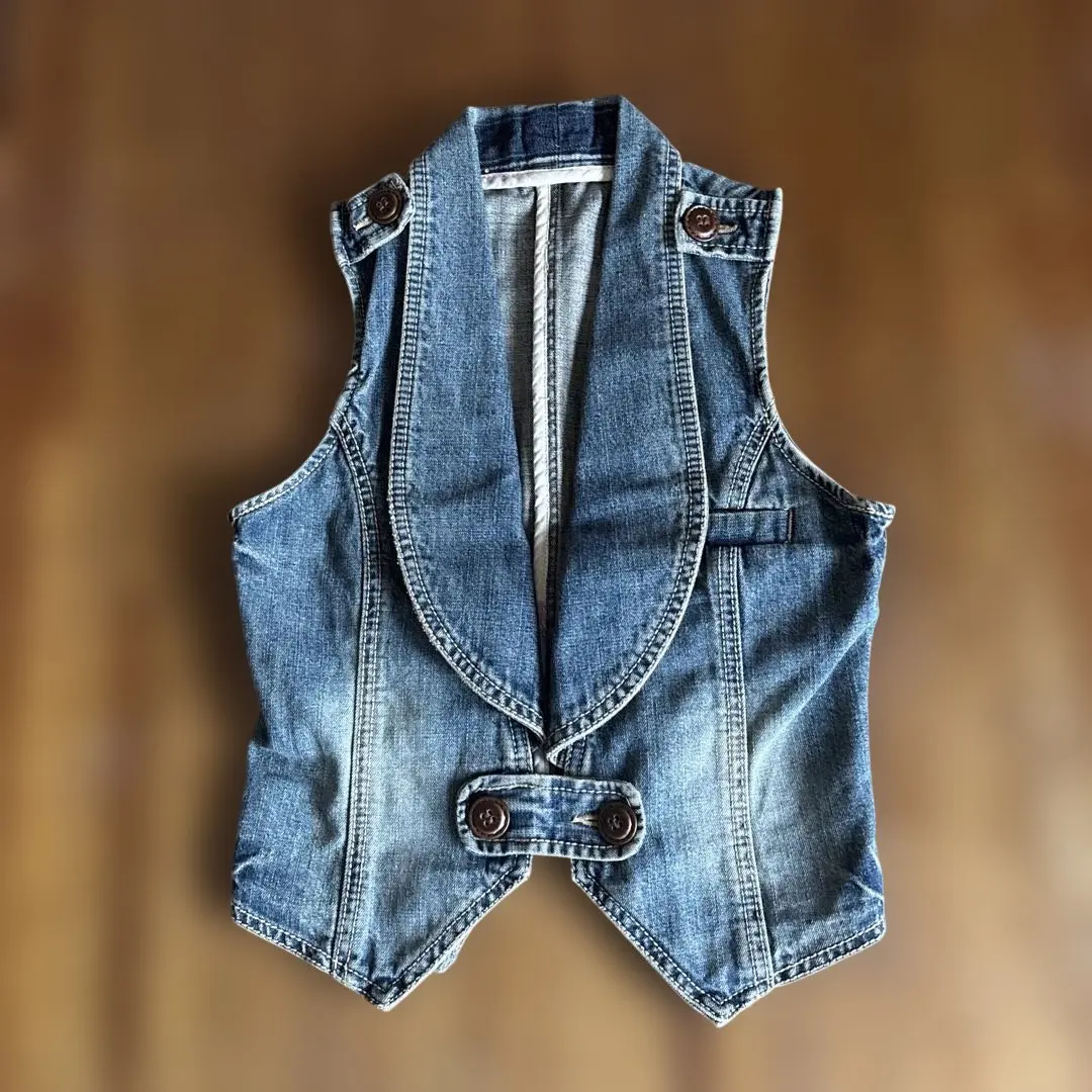Thumbnail of Jean vest with front buttons
