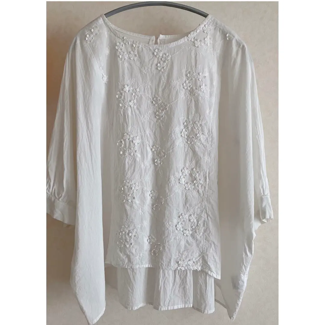 Thumbnail of rps Floral Embroidered Cotton Blouse - White