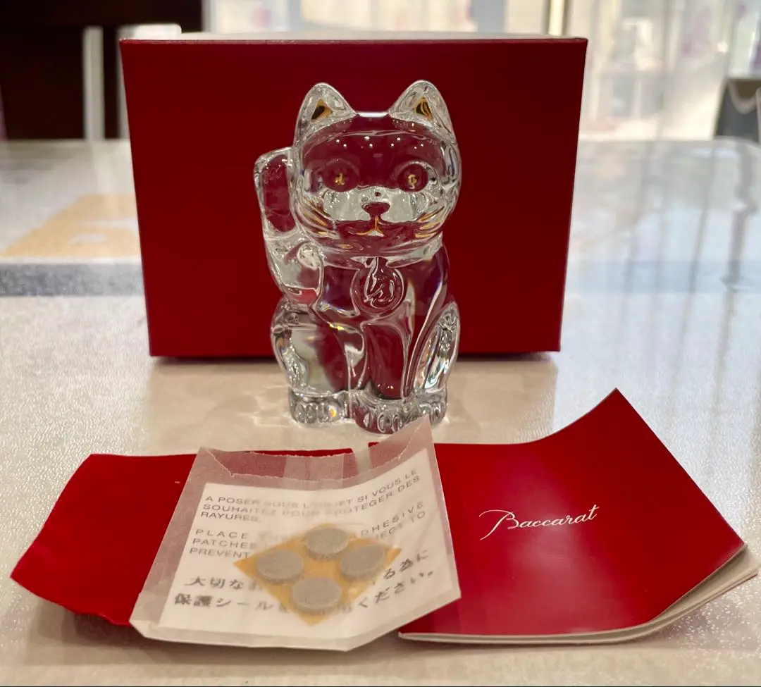 バカラ　招き猫　赤　クリスタル　即購入大歓迎 楽天市場】【当日出荷】送料無料 ギフト梱包 正規メッセージ