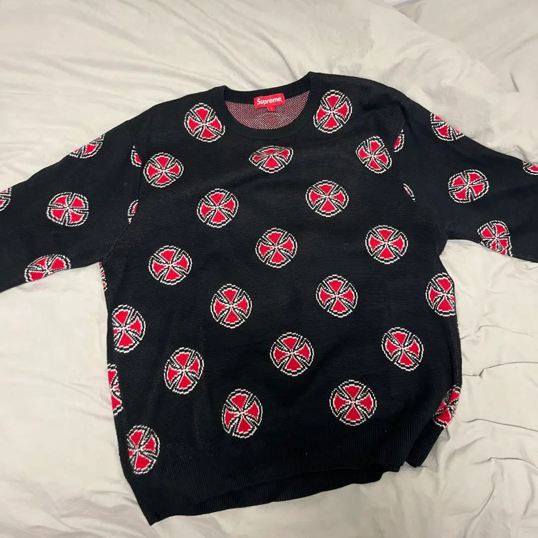 Supreme インディペンデント ニットセーター Supreme x Independent Sweater - Size M | eBay