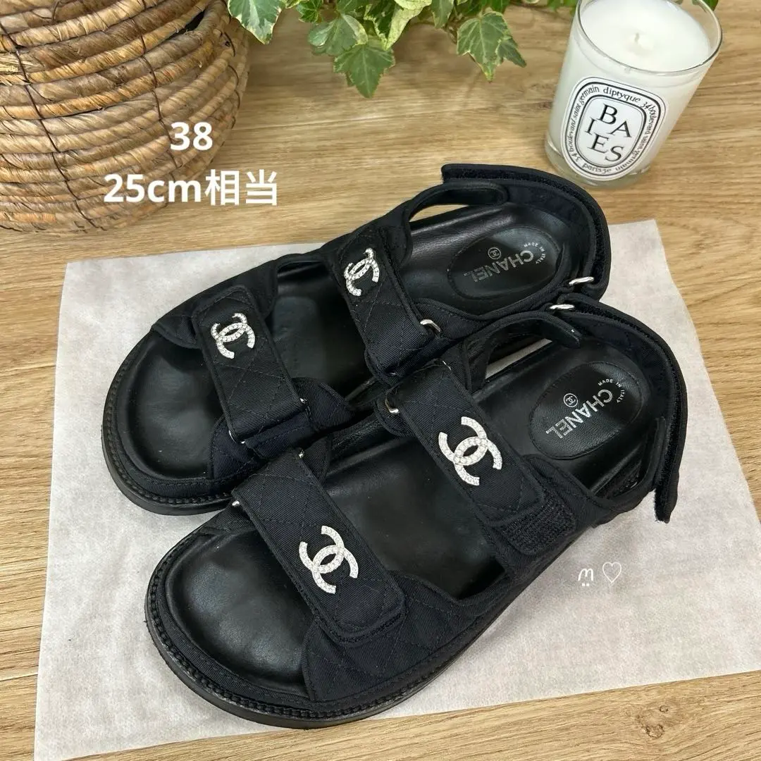 美品 シャネル 軽量 スポーツ サンダル フットベット 39 CHANEL 美品 シャネル 軽量 スポーツ サンダル フットベット 39 CHANEL