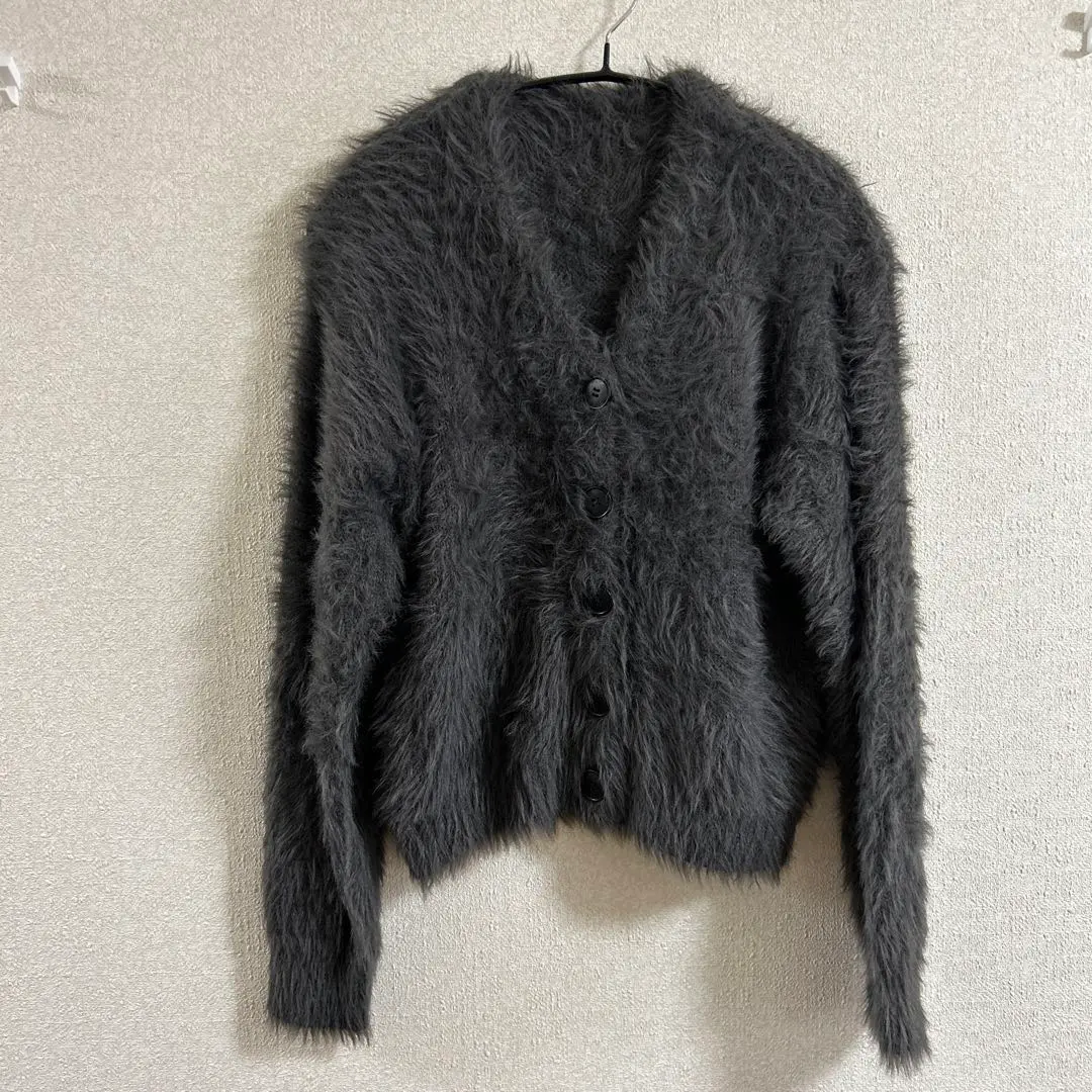 Thumbnail of Persistence Shaggy Knit Cardigan Gray