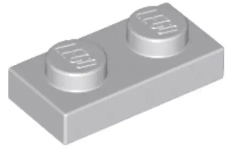 Thumbnail of LEGO 3023 Plate 1x2 Gray 30 pieces