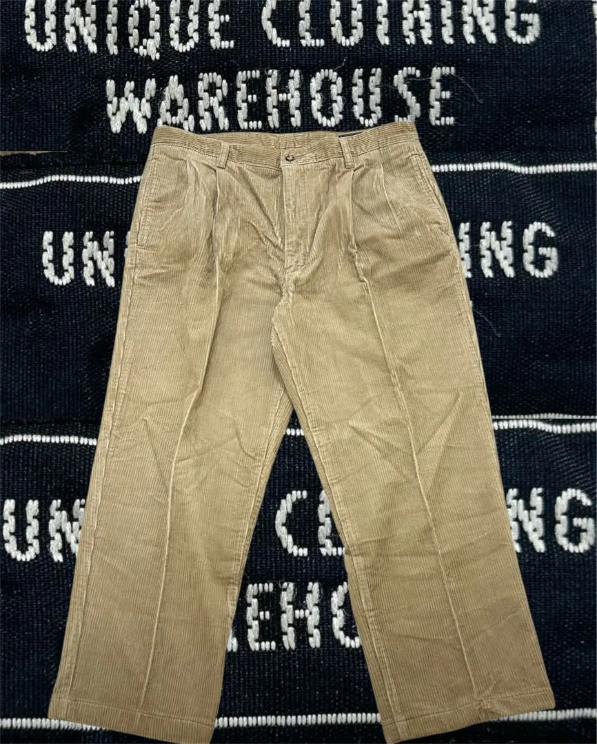 Thumbnail of 80s OLD UNIQLO Two-tuck Corduroy Pants Wide Silhouette