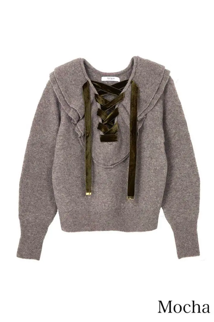 ニット/セーター Herlipto Lace Up Wool-blend Pullover Herlipto Lace Up Wool-blend Pullover