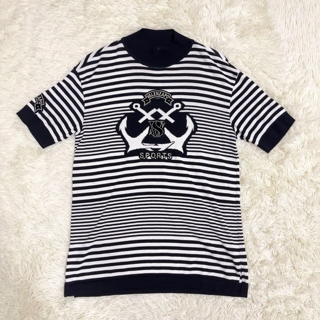 Thumbnail of Excellent condition Valenza Po Valenza Sport short-sleeved knit rayon knit with jewel logo