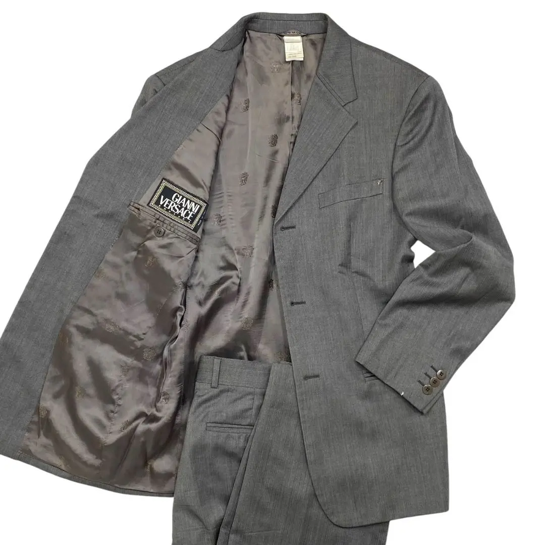 ジャンニヴェルサーチGIANNI VERSACE シルクピンストライプ3B