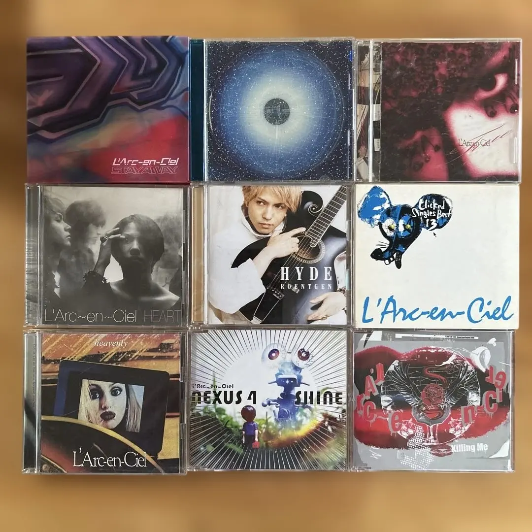 Thumbnail of L'Arc-en-Ciel singles, 9 albums